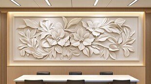 花朵浮雕墙面 艺术氛围感