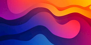 绚丽多彩波浪形抽象背景图