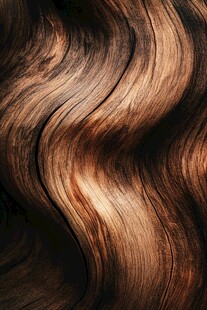 柔顺棕褐波浪秀发纹理