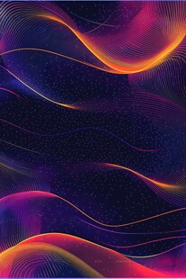 梦幻炫彩波浪背景图案