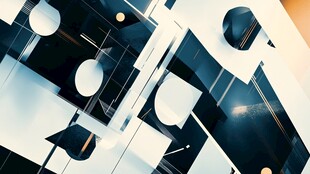 未来感几何抽象建筑画面