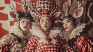 复古童话风三人奇幻造型