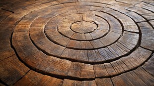 木质螺旋地板纹理特写