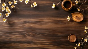 中式茶韵 木纹上的雅致景致