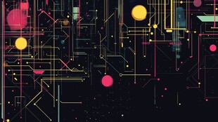 未来科技风抽象线条图案