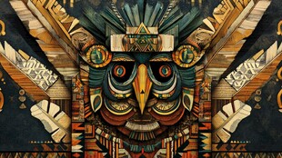 神秘图腾风的奇幻猫头鹰