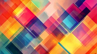 多彩几何方块抽象背景图