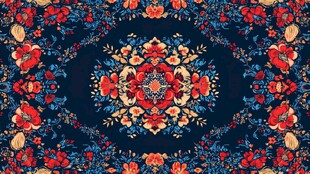 俄罗斯风格花卉图案背景