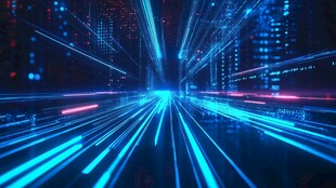 未来科技感的流光数字空间