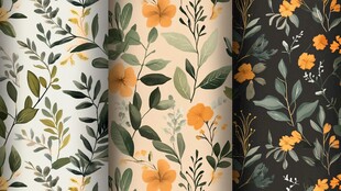 花卉植物图案精美背景图