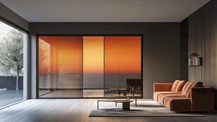 现代客厅 夕阳美景入窗