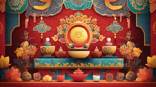 中式传统祭祀场景布置