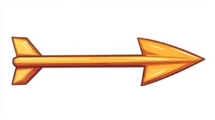 橙色卡通风格箭头图案