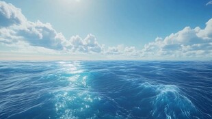 碧海蓝天 海上阳光美景