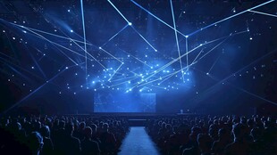 梦幻舞台灯光秀现场