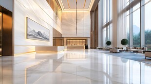 现代大气的酒店大堂空间