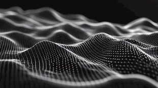 科技感3D粒子波动背景图