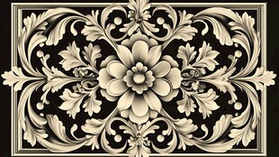 古典欧式花卉装饰图案