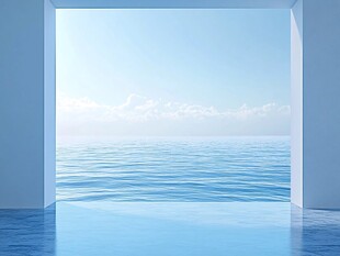 透过窗口望宁静海洋