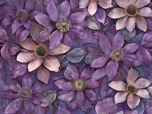 紫色花卉图案纹理背景