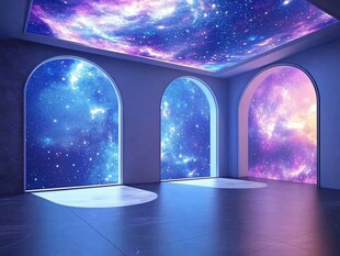 梦幻星空室内空间场景
