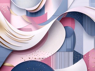 梦幻几何抽象立体纸艺图案