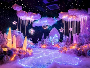 梦幻星空主题婚礼场景布置