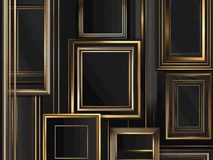 黑金框架装饰背景图