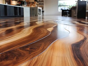 时尚木纹地板尽显空间质感