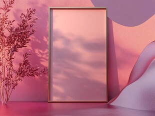 粉色系框架装饰场景展示