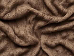 棕色针织布料纹理特写