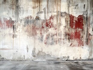 斑驳墙面 尽显岁月痕迹