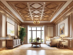 奢华欧式风客厅室内设计