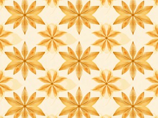 金色花朵无缝图案背景