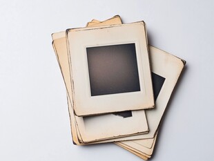 复古旧照片堆叠