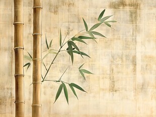 中式竹景复古风背景图