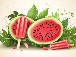 西瓜冰棍 夏日清凉组合