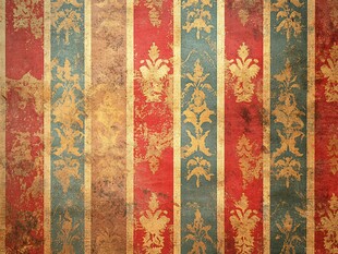 复古华丽条纹花纹壁纸