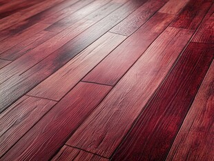 深红实木地板纹理特写