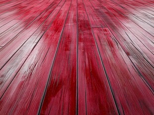 红色木纹地板纹理特写