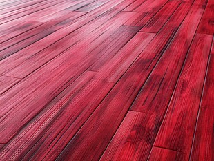 红色实木地板纹理特写