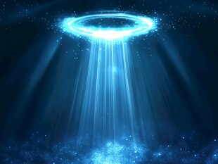 梦幻蓝光光环特效场景