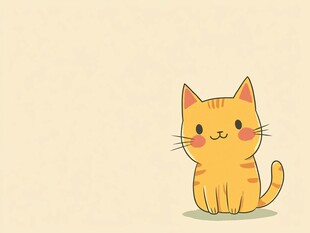 可爱橘猫插画