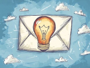 信封中的创意灵感之光