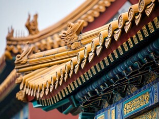 中式古建筑屋顶精美细节