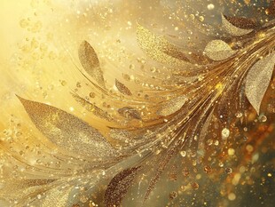 金色梦幻羽毛背景纹理