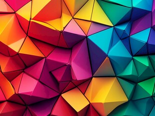 多彩立体几何多边形背景