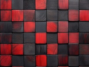 红黑方块拼接纹理图案