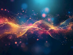 梦幻炫彩的光线波浪效果