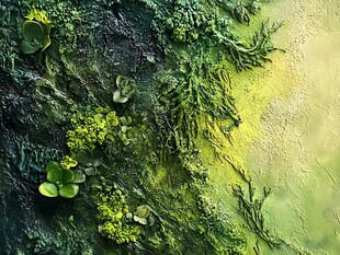 生机盎然的立体绿植景观